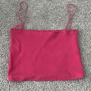 Zara Pink Ribbed Top